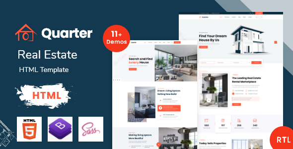 Free Download Quarter – Real Estate HTML Template Nulled