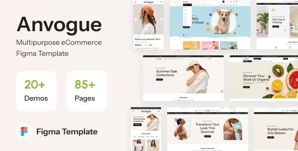 Free Download Anvogue – Multipurpose eCommerce Figma Template Nulled