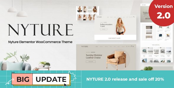 Free Download Nyture – Elementor WooCommerce Theme Nulled