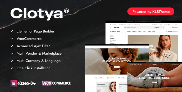 Free Download Clotya – Fashion Store eCommerce Theme Nulled