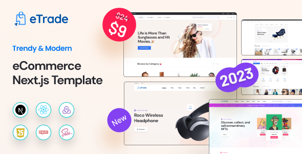 Free Download eTrade – Multipurpose eCommerce Next.js Template Nulled