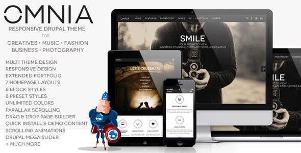 Free Download Omnia – Multi Purpose Agency Drupal Theme Nulled