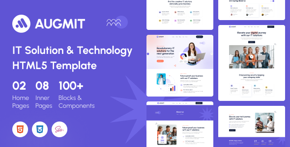 Free Download Augmit – IT Solution and Technology HTML Template Nulled