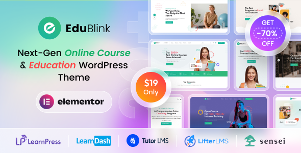 Free Download EduBlink – Education & Online Course WordPress Theme Nulled