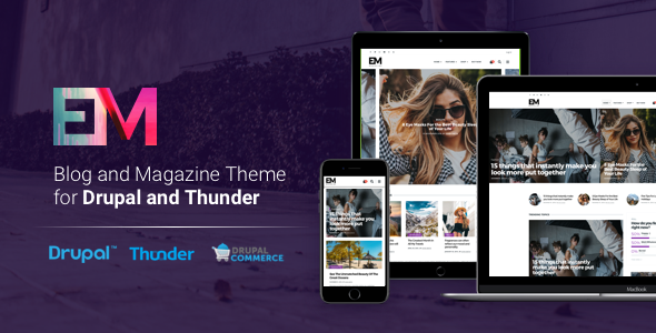 Free Download EM – Blog & Magazine Drupal Theme Nulled