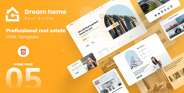 Free Download DreamHome – Real Estate HTML Template Nulled