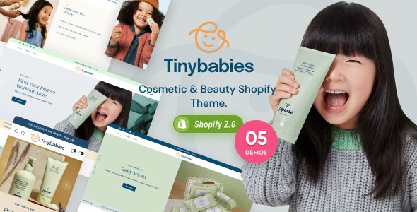 Free Download Tinybabies – Beauty Cosmetics & Skincare Shopify Theme Nulled