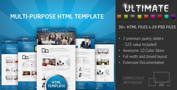 Free Download Ultimate – Responsive HTML Nulled