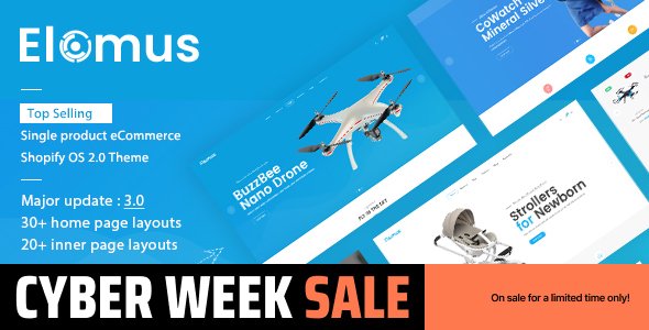 Free Download Elomus Single Product Shop Shopify Theme Nulled