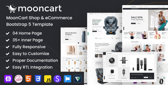 Free Download MoonCart – Shop & eCommerce Bootstrap Template Nulled