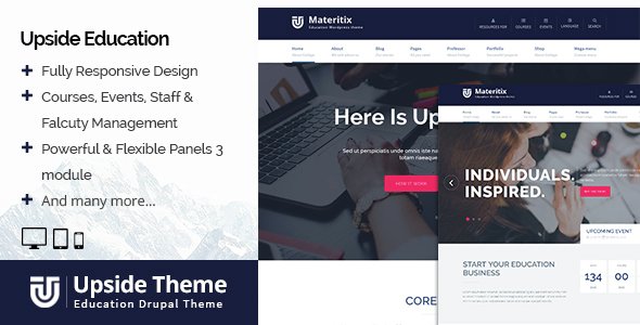 Free Download Upside Education Drupal Theme Nulled