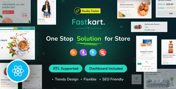 Free Download Fastkart – React Next JS Multipurpose Ecommerce with React Hooks + Admin + Email + Invoice Template Nulled