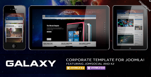 Free Download Galaxy Corporate Template For Joomla! Nulled