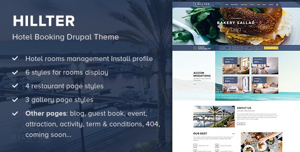 Free Download Hillter – Hotel Booking Drupal Theme Nulled