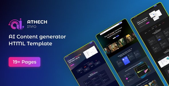 Free Download ATHECH – AI Content Generator HTML Template Nulled