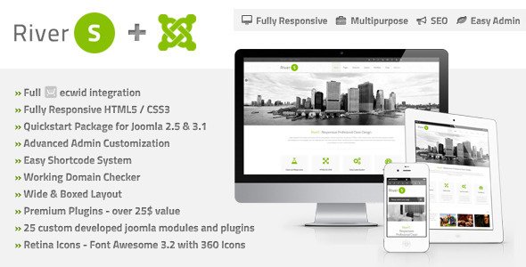 Free Download RiverS Responsive Multi-Purpose Joomla Template Nulled