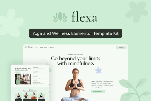 Free Download Flexa – Yoga & Wellness Elementor Pro Template Kit Nulled