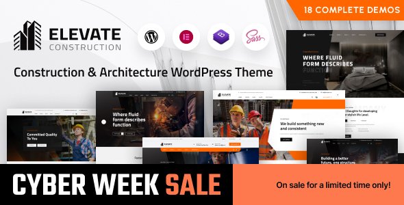 Free Download Elevate – Construction WordPress Theme Nulled