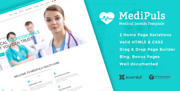 Free Download Medipuls – Joomla Medical Template Nulled