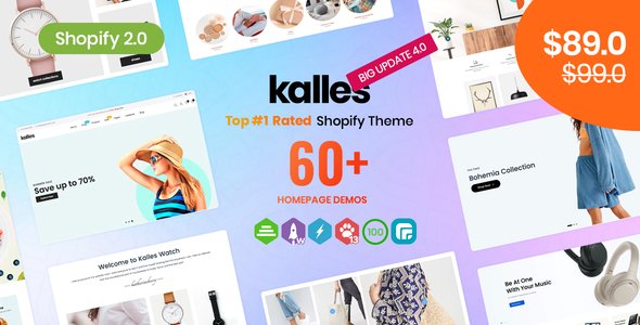 Free Download Kalles – Clean, Versatile, Responsive Shopify Theme – RTL support Nulled