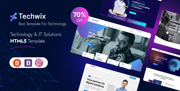 Free Download Techwix – Technology & IT Solutions HTML Template Nulled