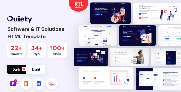 Free Download Quiety – Software & IT Solutions HTML Template Nulled