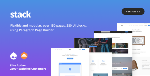 Free Download Stack – Multi purpose Drupal 10 & 9 Theme with Paragraph Builder Nulled
