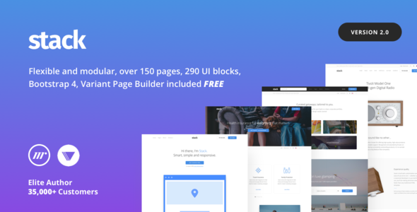 Free Download Stack – Multi Purpose HTML with Page Builder Nulled