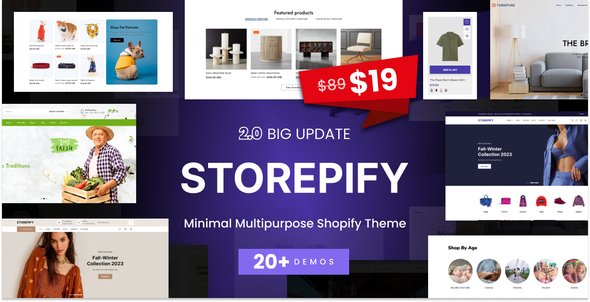 Free Download Storepify – Minimal Multipurpose Shopify Theme OS 2.0 Nulled