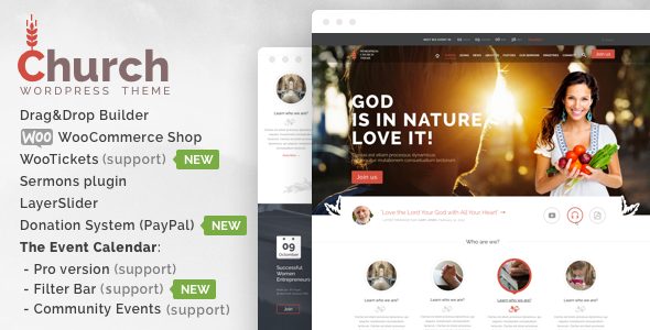 Free Download Church  – WordPress Theme Nulled