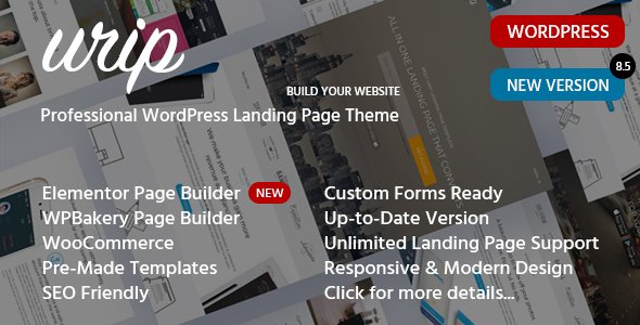 Free Download Urip –  Elementor Marketing Landing Page Responsive Theme Nulled