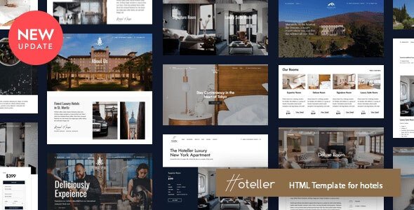 Free Download Hoteller – HTML Template Nulled