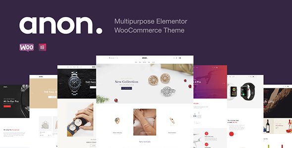 Free Download Anon – Multipurpose Elementor WooCommerce Themes Nulled