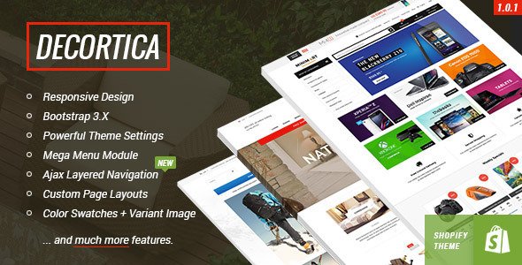 Free Download DECORTICA – Responsive Shopify Template Nulled